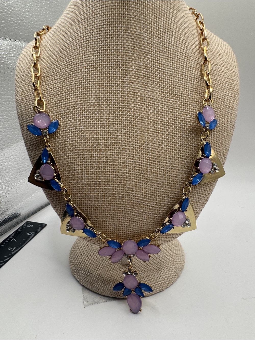 6/$25 - Laila Rowe Pink & Blue Statement Necklace (BR1111/3) - Picture 2 of 11